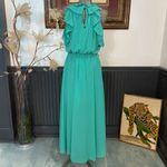 NWT Dixie Tiffany Ruffle Elastic Waist Maxi Dress Size Large 🧡🎀 Green Photo 6