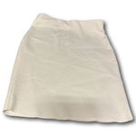 EXPRESS Casual Skirt: White Solid Stretch Body Contour Skirt Size: M Photo 1