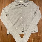John Galt Gray Button Up Long Sleeve Photo 0