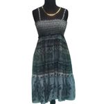 Cache Cotton Gathered Empire Boho Sun Dress Adjustable Strap Stretch NWT $118 Photo 1