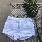 Free People Boho White Jean Shorts Size 25 Photo 1