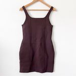 Aritzia Babaton Sculpt Knit Seamed Mini Bodycon Dress in Rich Mocha Brown Photo 6