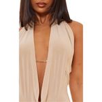 Pretty Little Thing Stone Slinky Cowl Chain Halter Bodycon Dress Size US 2 NWT Photo 7