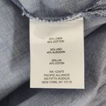 Ellen Tracy  Sleeveless Blue Linen Tunic with Gold Zipper Size Small Linen Top Photo 6