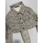 NEW SEVENTH HEAVEN WOMENS CROSS SNAKE JACKET XS Gray Photo 5