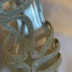 Unlisted  Strappy Silver 4 Inch Stiletto Platform Heels Shoes Women’s Size 9 Photo 1