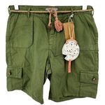 Scotch & Soda  Cargo Shorts Tassel Tie Waist Zip Fly Y2K Streetwear Green 16 NWT Photo 0