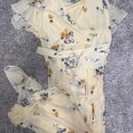 Mango yellow floral maxi dress Photo 0