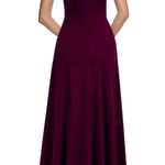 Square Neck Maroon formal/semi formal dress Purple Size L Photo 2
