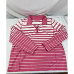 Ralph Lauren Lauren  Pink & White Long Sleeve 1/4 Zip Shirt Size 3XL Stretchy Photo 4