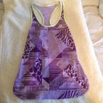Adidas  climalite purple& bright neon abstract animal print racerback tank top S* Photo 3