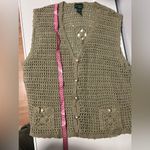 Koret Beige Crochet Knit Vest Tan Size XL Photo 7
