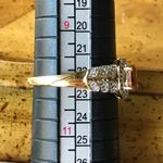 Natural Orange Garnet Sterling Silver 18k Yellow Gold Vermeil Ring Size 10 Photo 6