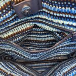 Vera Bradley Tote Bag Quilted Floral Travel Carryall Handbag Blue Brown Photo 11