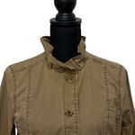 Eileen Fisher Womens Button Up Jacket Size Small Ruffle Neck Photo 2