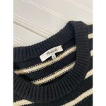 Madewell  Womens Sweater Dress Black & White Stripe Merino Wool Mini Size XS Photo 6