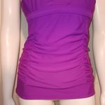 Athleta Smocked Tankini Swim Top-Size 36 D/DD-Underwire-Lined-Adjustable Straps Photo 3