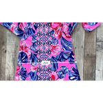Lilly Pulitzer  Ophelia‎ Plumeria Pink in Hollidaze Knit Swing Dress XS Colorful Photo 5