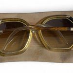 Ted Lapidus Paris Sunglasses Octagon Frames Vintage Designer Eyewear Brown Photo 0