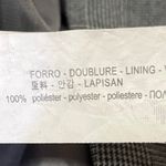 ZARA  Gray Plaid Ruffle Pockets High Rise Straight Leg Crop Ankle Trouser Pants M Photo 4