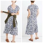 Madewell NWT  Button-Front Ruffle-Hem Midi Dress in Flower Garden - Size M Photo 1