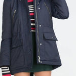 ZARA ✨HP✨ Navy Fur Lined Parka with Detachable Hood✨ Photo 0