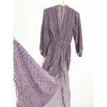 Anthropologie NAT by Natalie Martin Nico Wrap Duster Dress Floral Maxi Medium Purple Photo 11
