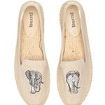 Soludos Elephant Embroidered Smoking Slippers Espadrilles Size 6 Photo 0