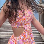 Sky to Moon  Colorful Floral Romper w/ Cut-out Photo 0
