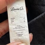 Denim & Co  | Black Ruffle Hem High Rise Denim Jean Shorts Sz 2 Photo 4