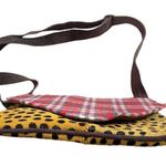 Panache Accessories & Co animal print brown red plaid shoulder crossbody bag Photo 11