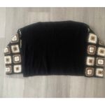 Pink Lily NWOT  Black Crochet Oversized Sweater Size Small‎ Photo 3