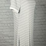 Mossimo Supply Co . Gray White Skater Stretchy Striped Dress XXL Photo 3