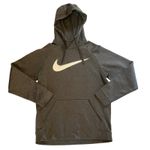 Nike  Dri-FIT Pullover Hoodie Women's Medium Gray Sweatshirt Activewear‎ Swoosh Photo 0
