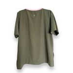 Lands' End  Womens Top Sz‎ M 10 12 Forest Moss Pink Elbow Sleeve 365 Tunic Green Photo 6