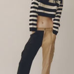 Bershka  Black/Tan Contrasting Two-Tone Straight-Fit Cargo Pants 2 tailored $98 Photo 0