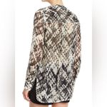 Vince NEW  100% silk sheer basket weave button down shirt blouse size 2 Photo 1