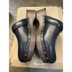 Madewell   'The Cecily' Clog in True Black  Leather Mules Size 6.5‎ Studs Photo 2