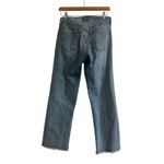 ✨Frayed Jeans High Rise Lace Up Straight Crop Sz 8/29 Jeans✨ Blue Photo 2