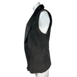 Ecru  $300 Genuine Suede Reversible Leather Brown Sleeveless Fur Vest Jacket Sz M Photo 1