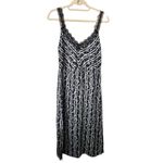 Jason Wu Ikate Striped Patterned Lace Trim Slip Midi Dress NWOT Sz 4 Photo 2