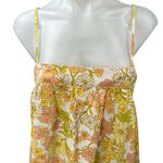Girl and the Sun Yellow Orange St Topez Sleeveless Shift Tiered Midi Dress Sz S Photo 8