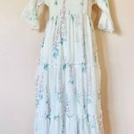 Jessakae White Lavender & Green Floral Smocked Tiered Dress. Size XL Photo 0