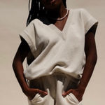 AGOLDE Shaw V-Neck Vest Oversized In Oatmeal Size XS Photo 0