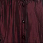 Lands' End Embroidered Burgundy Women's Hoodie Coat Jacket, Size XXXL Photo 3