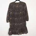 Madewell New  Black 100% Silk Fiesta Paisley Ruffle Dress Size 00 Photo 8