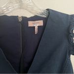 Rebecca Taylor Tailored  Navy Structured V-neck Suit Dress Size: 4 Photo 6