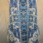 Lavender Brown  Blue Geometric Paisley Print Dress‎ Photo 2