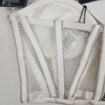 Retrofête Retrofete Lex Top Strapless Corset Bustier White Rhinestone Small NWT Bridal Photo 6