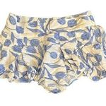 Emily McCarthy Blue White Ruffle Skorts Swing Shorts Resort Vacation Size L Photo 0
